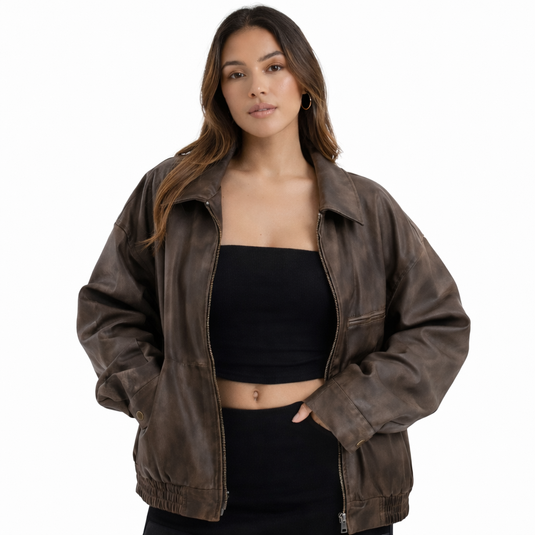 Zora - Vintage Faux Leather Jacket